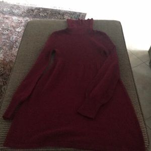 Sweater Dress Long Sleeve in burgundy